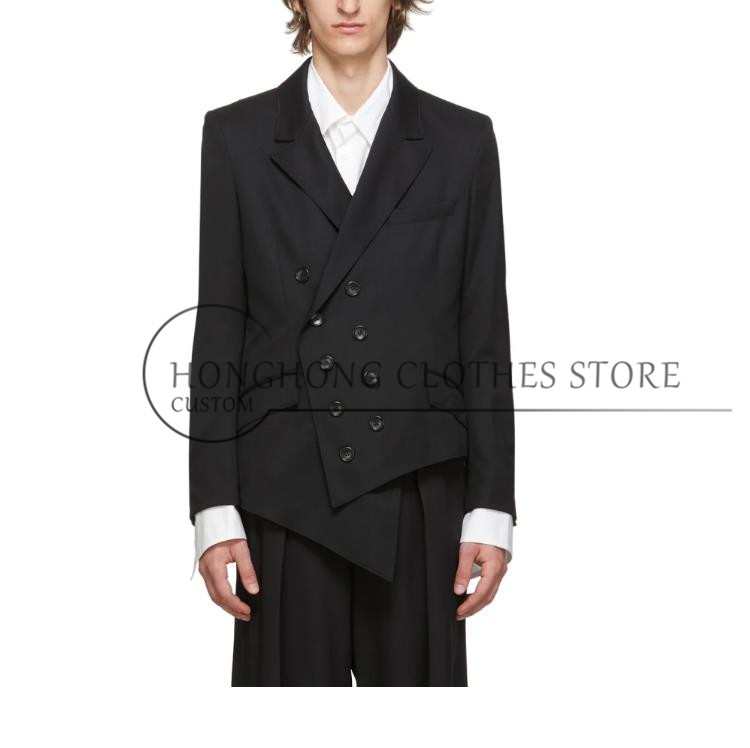 Custom men' clothing! 2020The high quality TNew men' asymmetrical suit with loose double-breasted suit with long sleeves, Black
Custom men' clothing! 2020The high quality TNew men' asymmetrical suit with loose double-breasted suit with long sleeves, Black