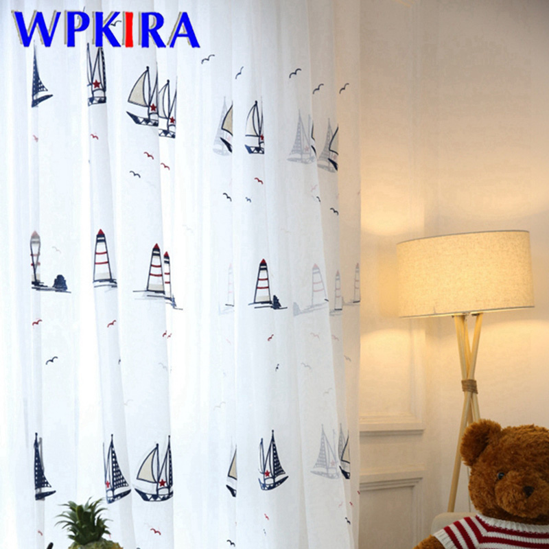 Cartoon Cute Ship Curtain Tulle Embroidered Sheer Voile for Kids Bedroom Window Treatment Panel Children Curtain Yarn Home P2253
Cartoon Cute Ship Curtain Tulle Embroidered Sheer Voile for Kids Bedroom Window Treatment Panel Children Curtain Yarn Home P2253