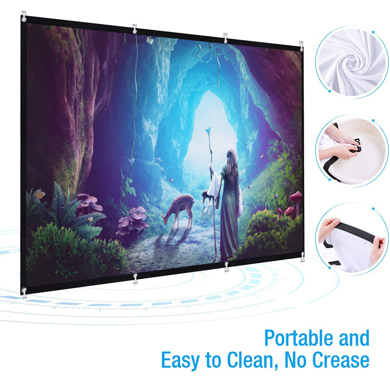 16:9 60-150 Inch Projector HD Screen Canvas Front Home Theatre Projection Screen Movie Projector High Brightness Foldable
16:9 60-150 Inch Projector HD Screen Canvas Front Home Theatre Projection Screen Movie Projector High Brightness Foldable