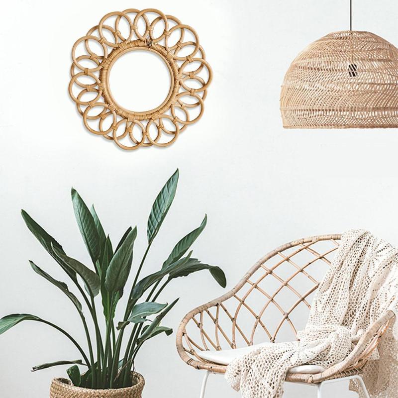 Round Mirror Frame Bohemia Style Crafts Natural Rattan Wall Hanging Mirror Frame Pendant For Living Room Bedroom Decoration
Round Mirror Frame Bohemia Style Crafts Natural Rattan Wall Hanging Mirror Frame Pendant For Living Room Bedroom Decoration