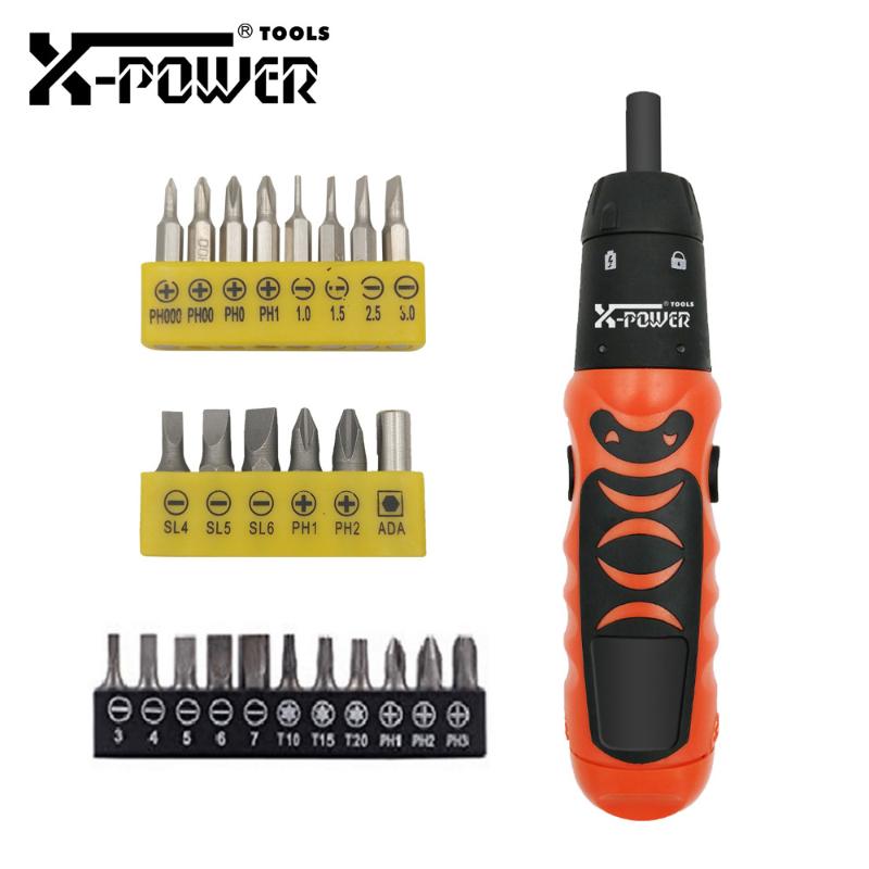X-power Electric Screwdriver Mini 6V AA Battery Screw Driver Spindle Lock Power Tool Set With Long Bits For Auto And Manual Use
X-power Electric Screwdriver Mini 6V AA Battery Screw Driver Spindle Lock Power Tool Set With Long Bits For Auto And Manual Use