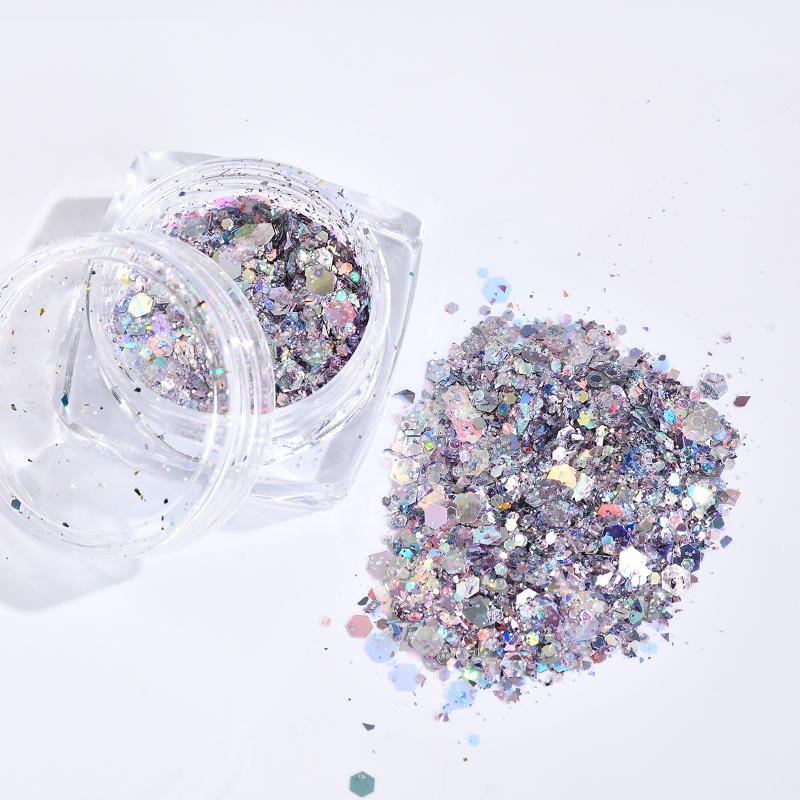 3g Mix Color Chunky Nail Glitter Accessories Powder Sequins Design DIY Powder Decoration Nail Art Glitter Dust
3g Mix Color Chunky Nail Glitter Accessories Powder Sequins Design DIY Powder Decoration Nail Art Glitter Dust