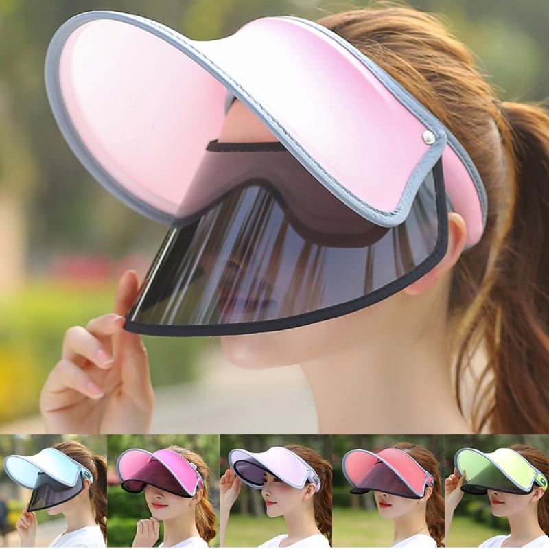 2020 New Summer Women Men Sun Hat Candy Color Transparent Empty Top Plastic PVC Sunshade Hat Visor Caps Bicycle Sun, No.8
2020 New Summer Women Men Sun Hat Candy Color Transparent Empty Top Plastic PVC Sunshade Hat Visor Caps Bicycle Sun, No.8