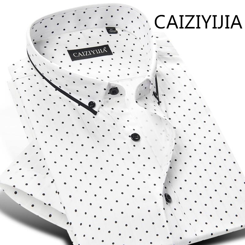 CAIZIYIJIA 2020 Summer Style Mens Casual Silm fit Polka Dot Short Sleeve Shirts Fashion Cotton Printed Camisa Silm Masculina, D541
CAIZIYIJIA 2020 Summer Style Mens Casual Silm fit Polka Dot Short Sleeve Shirts Fashion Cotton Printed Camisa Silm Masculina, D541