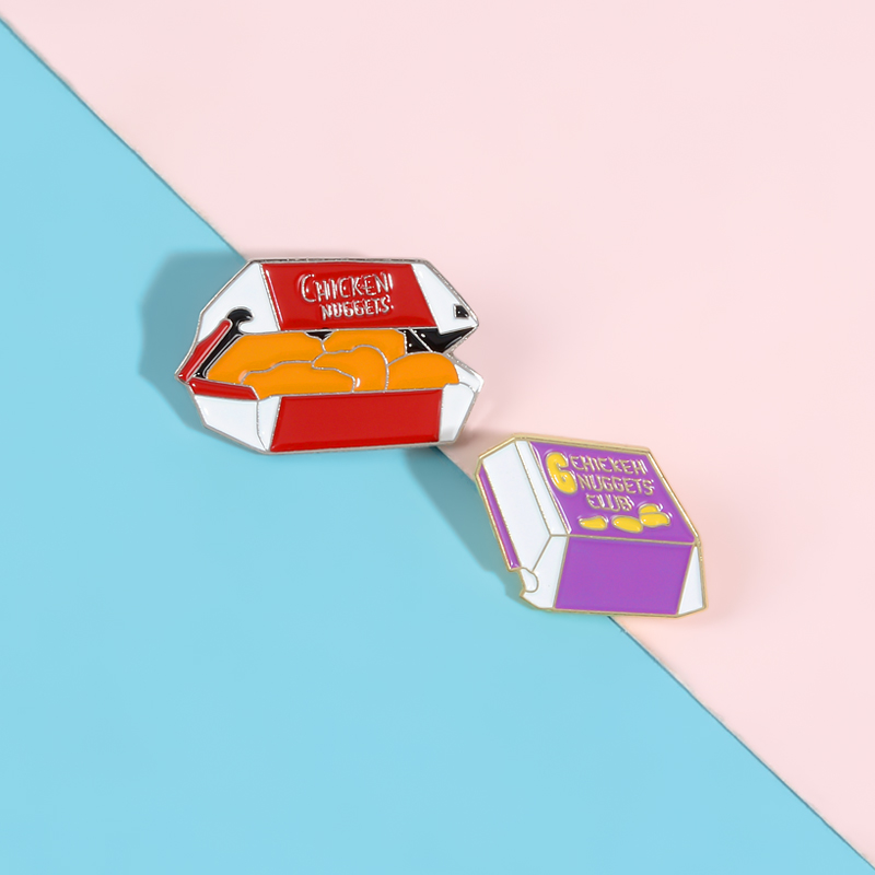 Fried chicken nuggets enamel pins for backpack High-calorie delicious Fashion brooches badges Wholesale pins gifts
Fried chicken nuggets enamel pins for backpack High-calorie delicious Fashion brooches badges Wholesale pins gifts
