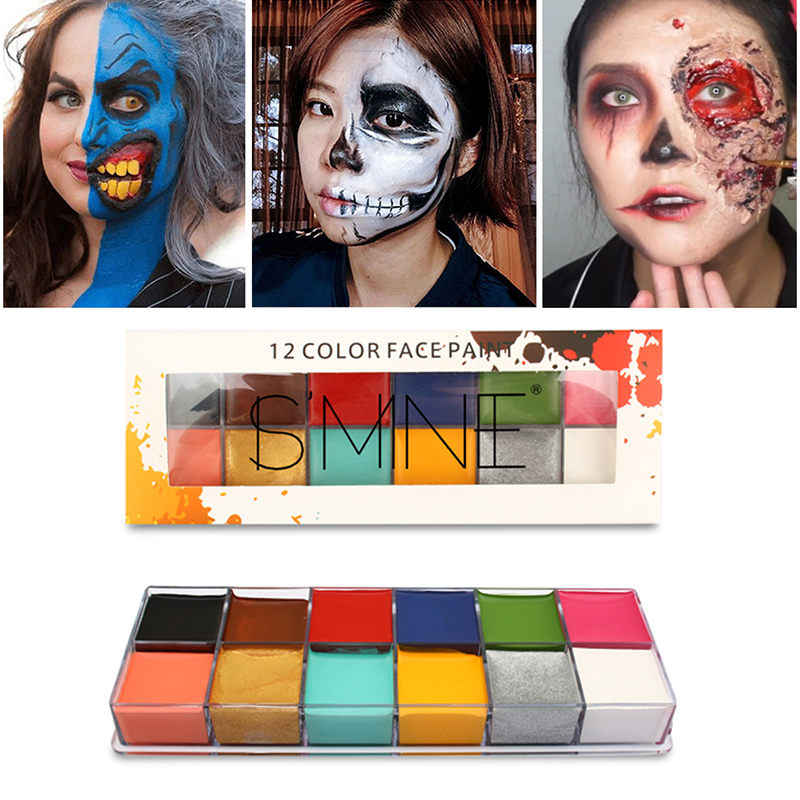 Halloween Tattoos Ultra-concentrated 12-color Oil Body Painting Drama Special Effect Make-up Facial Body Paint Pigment TSLM1
Halloween Tattoos Ultra-concentrated 12-color Oil Body Painting Drama Special Effect Make-up Facial Body Paint Pigment TSLM1