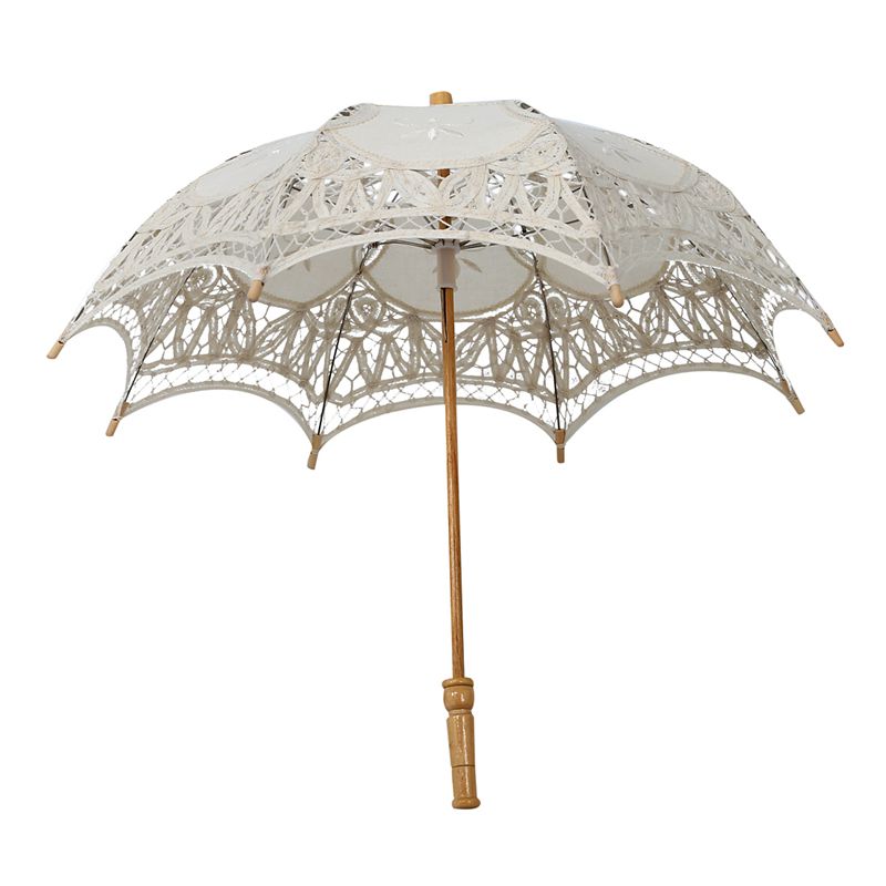 New-Victorian umbrella umbrella lace wedding bride Ivory 30x51cm