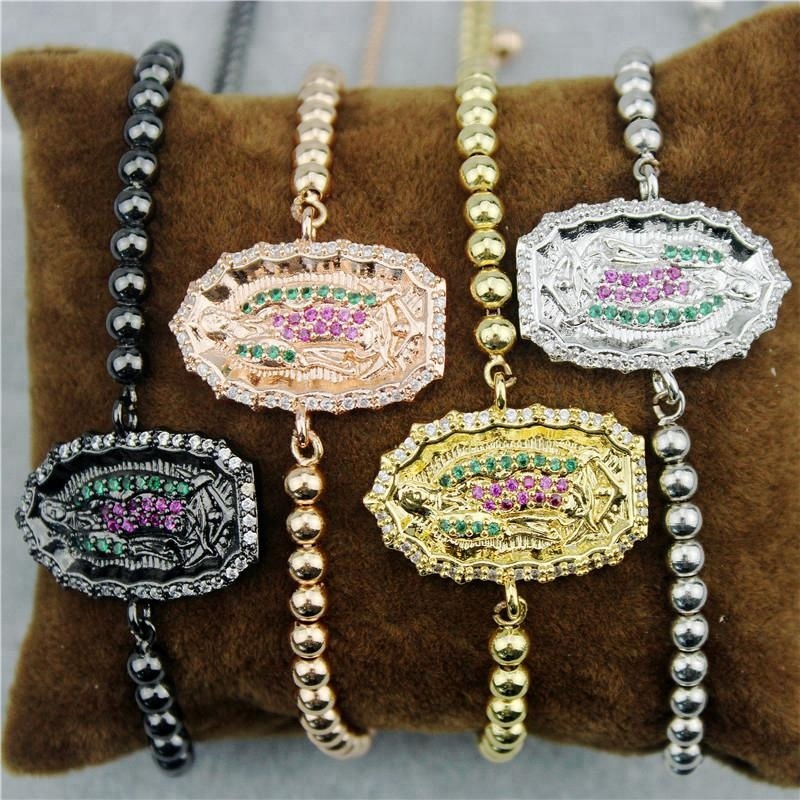 adjustable 5pcs/lot Virgin Mary cz bracelet ,fashion copper bead chain charm bracelet ,cheap jewelry
adjustable 5pcs/lot Virgin Mary cz bracelet ,fashion copper bead chain charm bracelet ,cheap jewelry