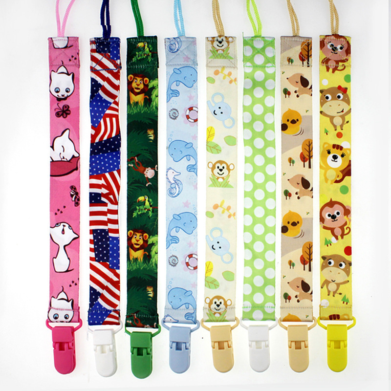 Baby supplies pacifier chain with pacifier lanyard ribbon drop-proof baby pacifier clip