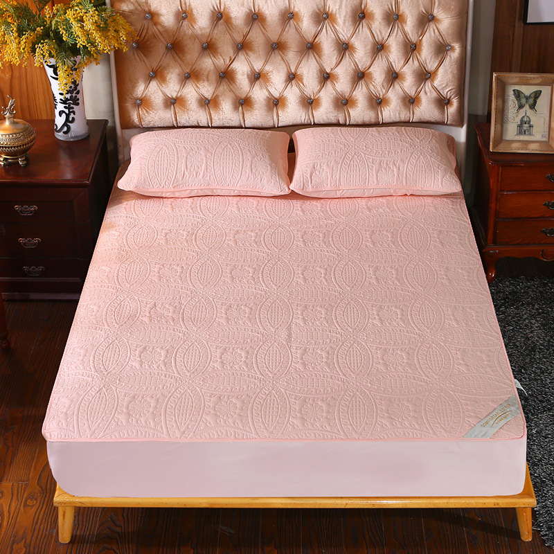 Waterproof Solid Color Mattress Protector Bed Linen Embossed Fitted Bed Sheet Modern Brief Mattress Cover Thick Soft Bedspread
Waterproof Solid Color Mattress Protector Bed Linen Embossed Fitted Bed Sheet Modern Brief Mattress Cover Thick Soft Bedspread