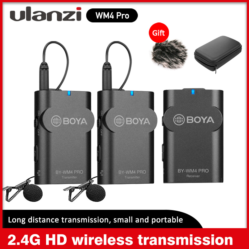 BOYA BY WM4 Mark II/BY-WM4 Pro Wireless Microphone Lavalier Microphone Condenser for Sony Nikon Canon DSLR Camera Phone
BOYA BY WM4 Mark II/BY-WM4 Pro Wireless Microphone Lavalier Microphone Condenser for Sony Nikon Canon DSLR Camera Phone