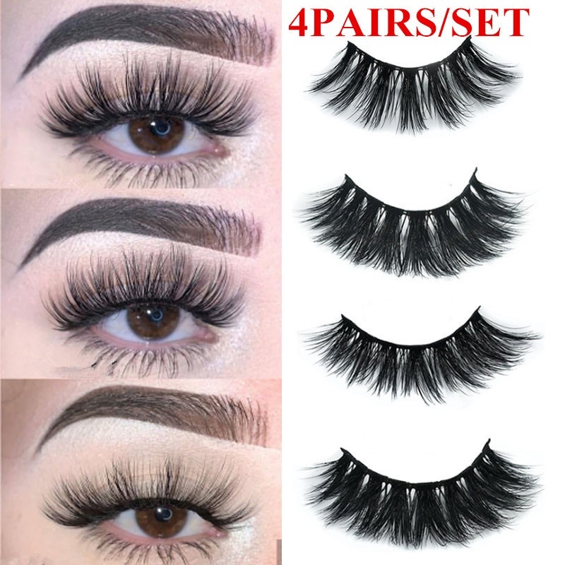 4 Pairs Natural False Eyelashes 3D Mink Lashes Eyelash Extension Mink Eyelashes for Beauty Faux Lashes Fake
4 Pairs Natural False Eyelashes 3D Mink Lashes Eyelash Extension Mink Eyelashes for Beauty Faux Lashes Fake