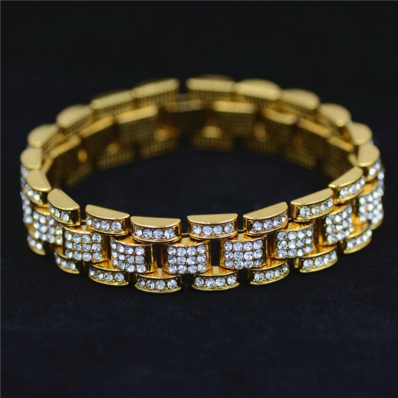 Hip Hop Iced Out Crystal Rhinestone Tank Chain Bracelet Gold Silver Color Bling Chains Bracelets Charms For Men Jewelry
Hip Hop Iced Out Crystal Rhinestone Tank Chain Bracelet Gold Silver Color Bling Chains Bracelets Charms For Men Jewelry