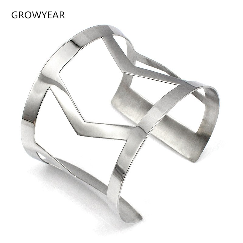 Stainless Steel Wide Women Fashion Jewelry Punk Style Silver Color Geometric Bangle 1 Piece Free Shipping
Stainless Steel Wide Women Fashion Jewelry Punk Style Silver Color Geometric Bangle 1 Piece Free Shipping