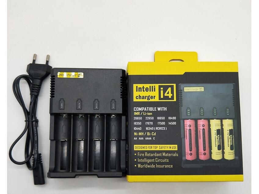 NEW i4 Battery Charger Intellicharger Universal 1500mAh Max Output Chargers for 18650 18350 26650 10440 22650 18490 17670 Nitecore D4 i4
NEW i4 Battery Charger Intellicharger Universal 1500mAh Max Output Chargers for 18650 18350 26650 10440 22650 18490 17670 Nitecore D4 i4