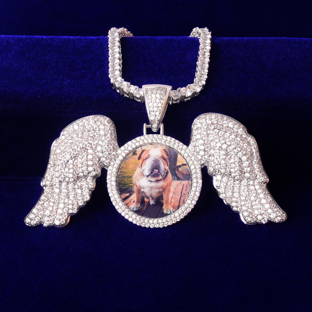 Solid Back Wings Round Memory Picture Photo Pendant Tennis Necklace Micro Pave Charm Men's Hip hop Rock Jewelry
Solid Back Wings Round Memory Picture Photo Pendant Tennis Necklace Micro Pave Charm Men's Hip hop Rock Jewelry