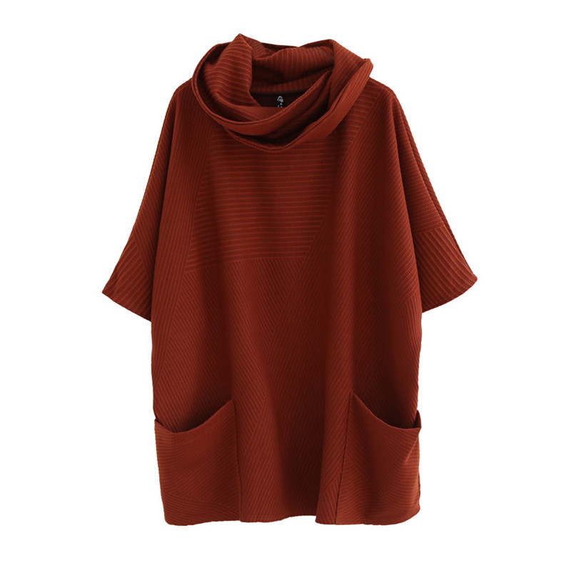 Blouse Women Casual Autumn Winter Large Size Half-Sleeve Female Shirt Heap Collar Pockets Loose Women Long Top, Black
Blouse Women Casual Autumn Winter Large Size Half-Sleeve Female Shirt Heap Collar Pockets Loose Women Long Top, Black