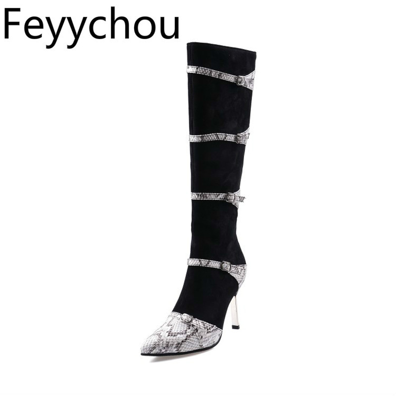 Women's Boots Autumn Winter Super High Heel Warm Pointed Toe Pu Zip Knee High Mixed-colors 2020 Sexy Fashion Gray Big Size 34-48, Black
Women's Boots Autumn Winter Super High Heel Warm Pointed Toe Pu Zip Knee High Mixed-colors 2020 Sexy Fashion Gray Big Size 34-48, Black