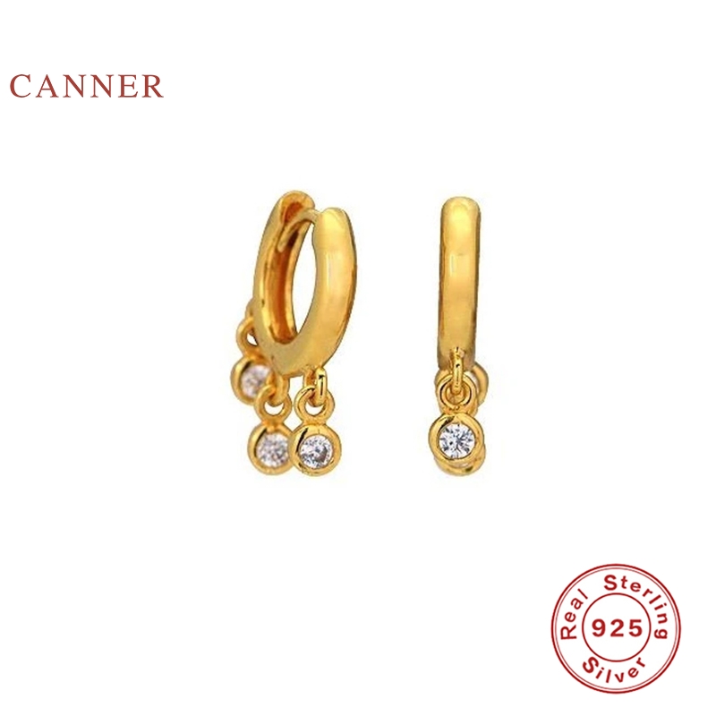 CANNER Real 925 Sterling Silver Earrings For Women Hanging Buckle Earrings Hoops Zircon Diamond Korean Gold Jewelry Pendientes
CANNER Real 925 Sterling Silver Earrings For Women Hanging Buckle Earrings Hoops Zircon Diamond Korean Gold Jewelry Pendientes