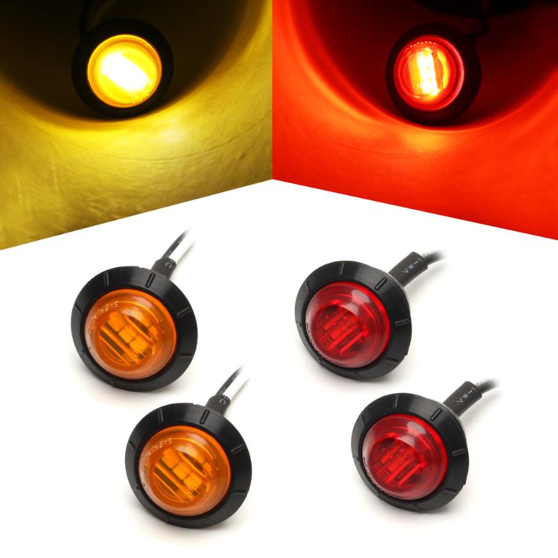 2PCS MINI 12V/24V 3/4" Round Side 3-LED Marker Lamp For Car Truck Van Amber/Red, As pic
2PCS MINI 12V/24V 3/4" Round Side 3-LED Marker Lamp For Car Truck Van Amber/Red, As pic