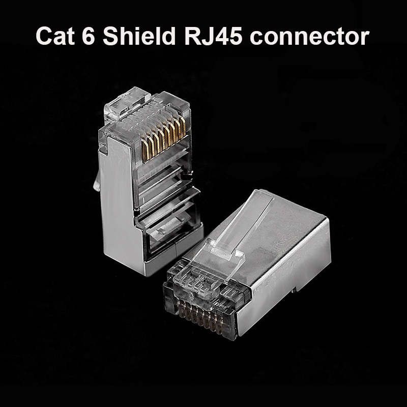OULLX Cat6 RJ45 Plug Ethernet Cable Connector Male Network 8P8C 8Pin RJ 45 stp Shielded Terminals Cat 6 Gold Plated
OULLX Cat6 RJ45 Plug Ethernet Cable Connector Male Network 8P8C 8Pin RJ 45 stp Shielded Terminals Cat 6 Gold Plated