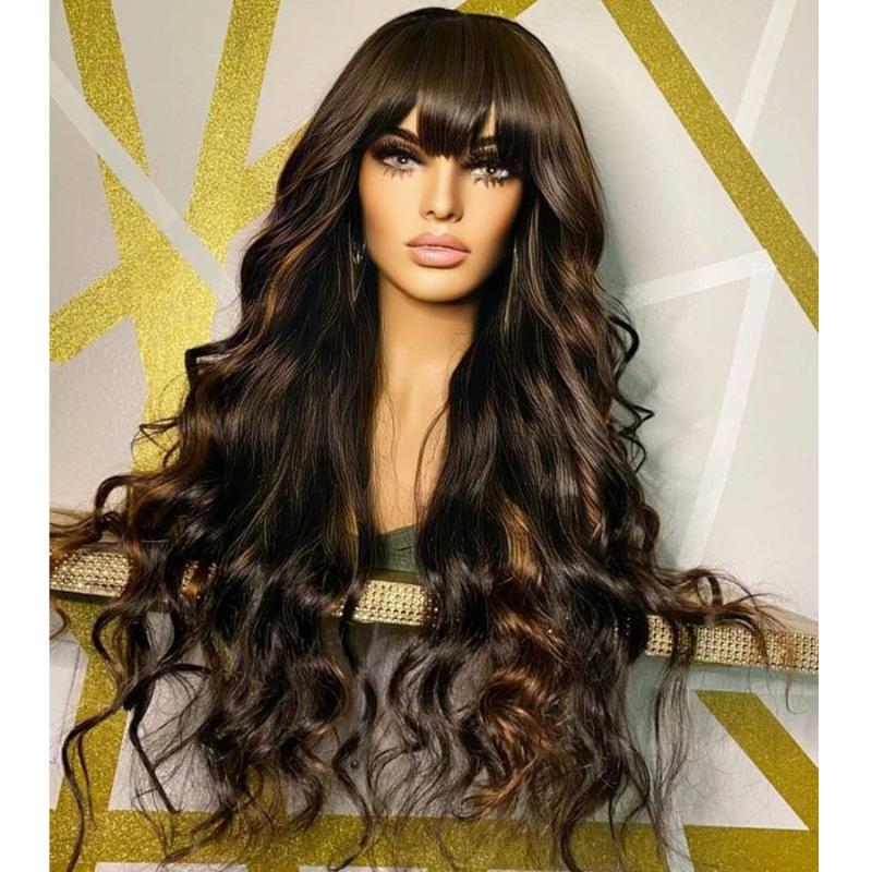 Remy 150% Ombre Human Hair Wigs With Bangs 1B/30 Highlight 13*4 Lace Front Human Hair Wigs Lace Wavy Fast Shipping, As pic
Remy 150% Ombre Human Hair Wigs With Bangs 1B/30 Highlight 13*4 Lace Front Human Hair Wigs Lace Wavy Fast Shipping, As pic