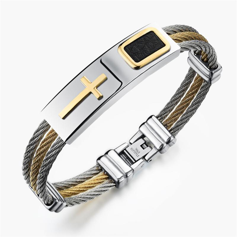 Stainless Steel Synthesis Leather Silver Color Cross Shape Braided Rope Black Color Bracelets Trendy Bracelets Jewelry Gift Men
Stainless Steel Synthesis Leather Silver Color Cross Shape Braided Rope Black Color Bracelets Trendy Bracelets Jewelry Gift Men