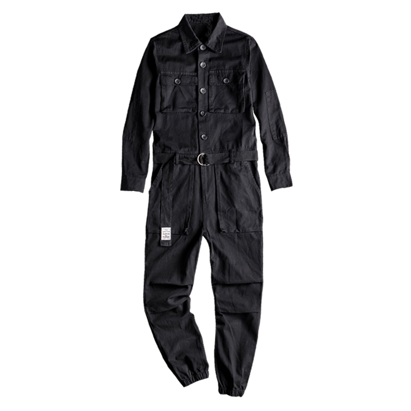 Men's long sleeve pockets cargo joggers jumpsuits with belt Trendy costume Coveralls Pants Denim bib overalls, Black
Men's long sleeve pockets cargo joggers jumpsuits with belt Trendy costume Coveralls Pants Denim bib overalls, Black