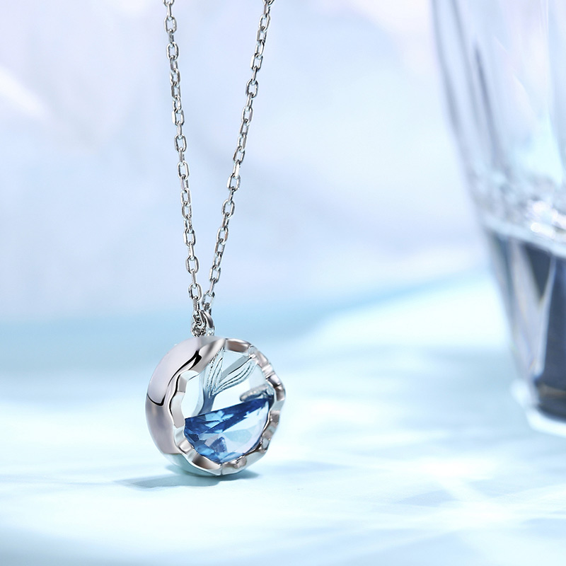 Huitan New Fashion Delicate Round Pendent Necklace for Women Ocean Mermaid Tail Romantic Love Birthday Anniversary Gift Jewelry
Huitan New Fashion Delicate Round Pendent Necklace for Women Ocean Mermaid Tail Romantic Love Birthday Anniversary Gift Jewelry