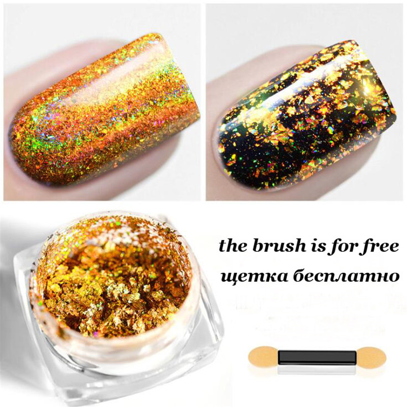 1pcs Holo Nail Glitter Powder Laser 0.2g Gold Mirror Effect Pigment Powder Dust For Nails UV Gel Polish Chrome Glitters 6
1pcs Holo Nail Glitter Powder Laser 0.2g Gold Mirror Effect Pigment Powder Dust For Nails UV Gel Polish Chrome Glitters 6