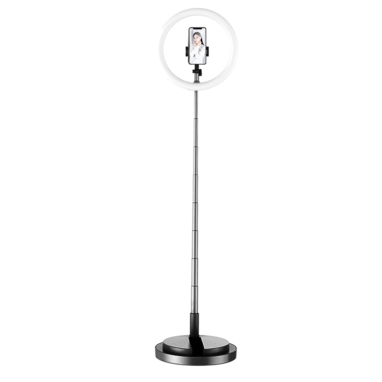 LED selfie ring foldable Y2 beauty fill light bracket dimmable camera phone 10inch ring lamp with phone holder for makeup video live studio