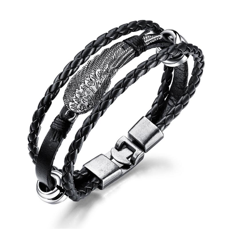 JHSL Brand Men Statement Wrap Bracelets & Bangles with Charm High Quality Black Brown PU Leather
JHSL Brand Men Statement Wrap Bracelets & Bangles with Charm High Quality Black Brown PU Leather