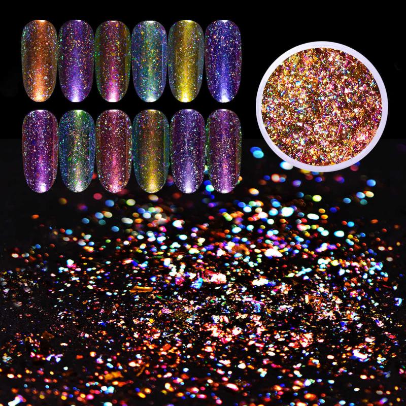 1PC Bling Holographic Nail Glitter Starry Nail Art Powder Ultra-thin Shining Colourful Glitters Manicure Used With UV Gel Polish
1PC Bling Holographic Nail Glitter Starry Nail Art Powder Ultra-thin Shining Colourful Glitters Manicure Used With UV Gel Polish