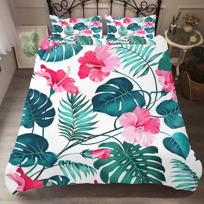 Bed Linen Home Textile Bedding Clothes Tropical Flowers Printed for Adult with Pillowcases King Queen Sinlge Size, Green
Bed Linen Home Textile Bedding Clothes Tropical Flowers Printed for Adult with Pillowcases King Queen Sinlge Size, Green