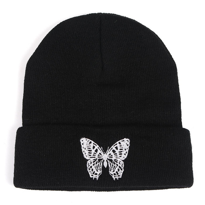 2020 Autumn Winter Women Casual Warm Butterfly Embroidery Knitted Hat Woolen Hat Hip Hop Wool Beanie All-match, Bk
2020 Autumn Winter Women Casual Warm Butterfly Embroidery Knitted Hat Woolen Hat Hip Hop Wool Beanie All-match, Bk