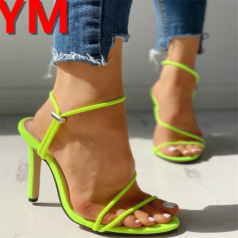 Hot Ankle Strap Sandals High Heels Sandals Women Pumps Big Size Summer Women Shoes Office Party Shoes Stilettos Tacones Mujer1