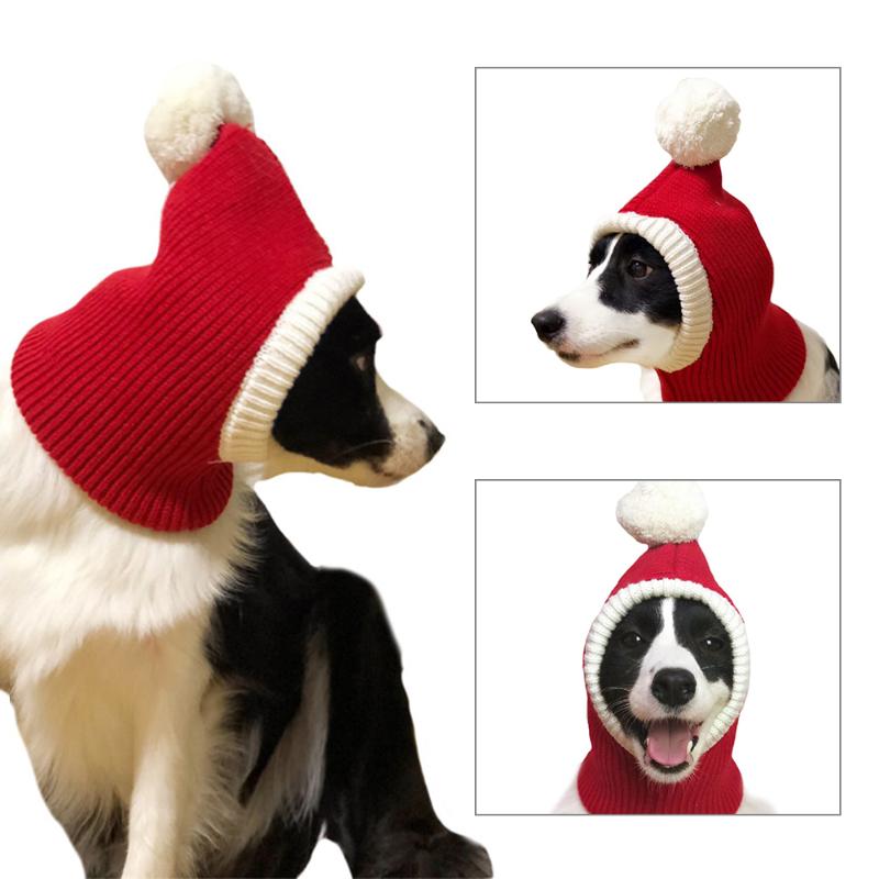 Woolen Christmas Knitted Pet Dog Cat Hats Lovely Winter Puppy Dog Costume Cute Head Dress Hat Size XS S M L XL