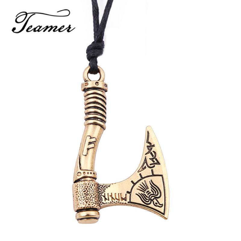 Teamer Fashion Silver Color Pendant Leather Trinket Viking Slavic Sword Axe Symbol Shield Amulet Necklace Jewelry
Teamer Fashion Silver Color Pendant Leather Trinket Viking Slavic Sword Axe Symbol Shield Amulet Necklace Jewelry