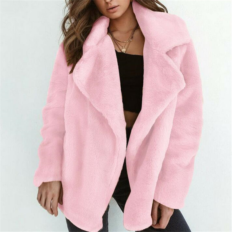 Female Winter Coats New Solid Color Lapel Collar Soft Fleece Warm Casual Jackets Women Long Sleeves Open Cardigan Outerwear Hot, As photo show
Female Winter Coats New Solid Color Lapel Collar Soft Fleece Warm Casual Jackets Women Long Sleeves Open Cardigan Outerwear Hot, As photo show