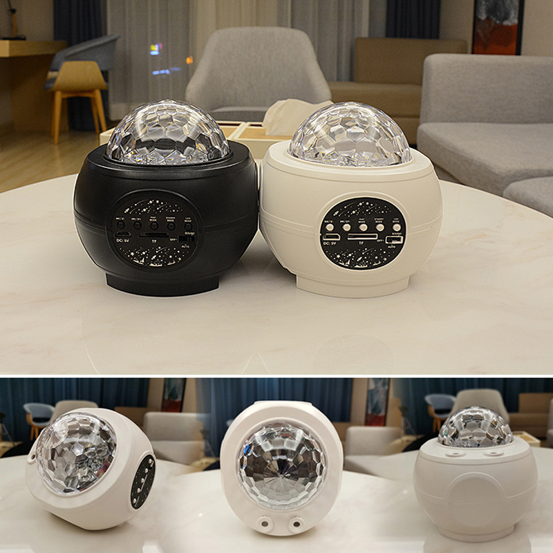 Galaxy Ocean Starry Sky Projector Light Bluetooth Speaker Support TF MP3 Music Player Xmas Decoration Colorful Night Lamp with Remote Control Magic Ba