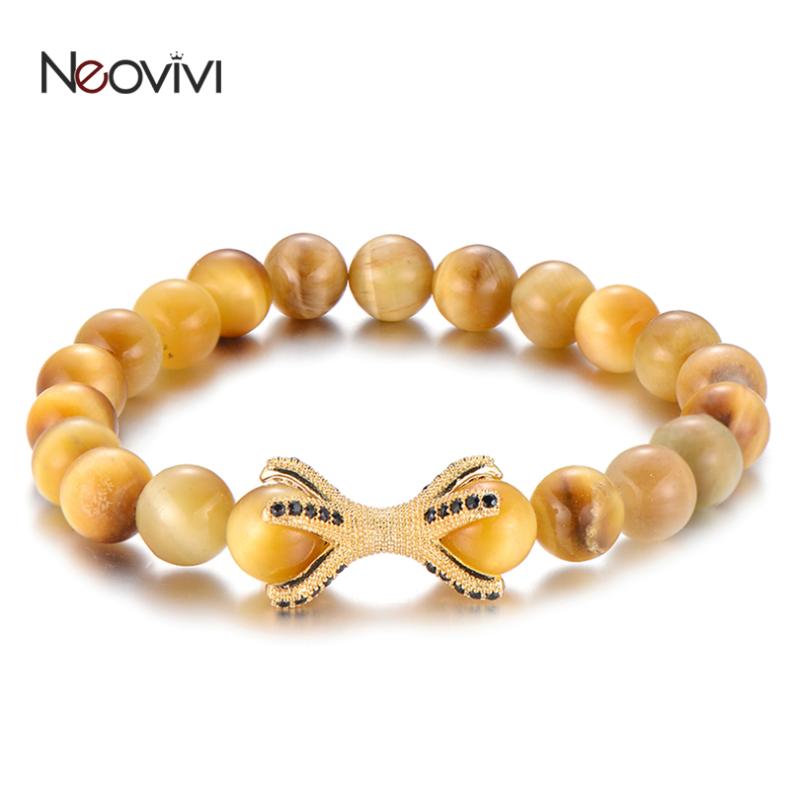 Neovivi Round Natural Stone Tiger Eye Bead Bracelets with CZ Spacer Charm Bracelet DIY Stretchy Bangle for Women Men Jewelry, Golden;silver
Neovivi Round Natural Stone Tiger Eye Bead Bracelets with CZ Spacer Charm Bracelet DIY Stretchy Bangle for Women Men Jewelry, Golden;silver