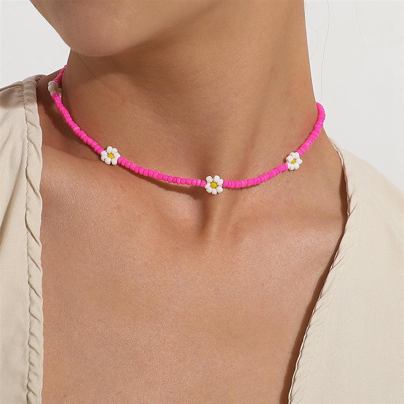 1PCS Colorful Flower Choker Fashion Adjustable Cute Bead Necklace Beaded Choker Summer Bohemia Necklace
1PCS Colorful Flower Choker Fashion Adjustable Cute Bead Necklace Beaded Choker Summer Bohemia Necklace