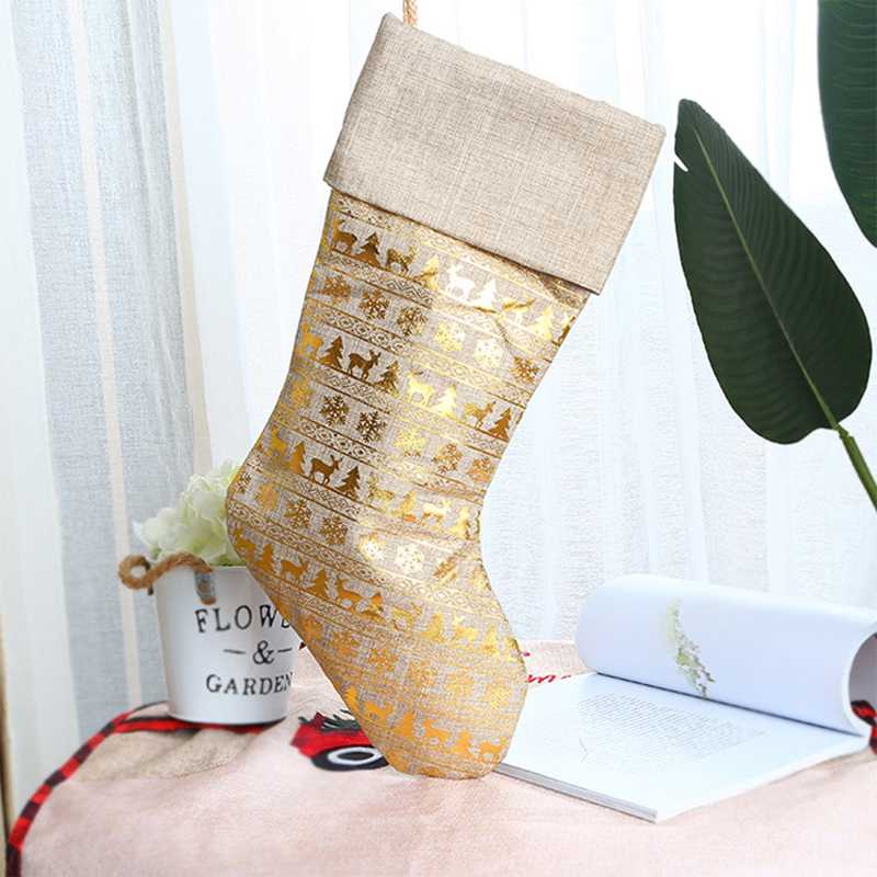 Christmas Stockings Creative Golden Bronzing Gift Bag Large Candy Socks Christmas Pendant Decoration 2020
Christmas Stockings Creative Golden Bronzing Gift Bag Large Candy Socks Christmas Pendant Decoration 2020