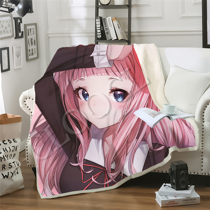 Factory Wholesale Anime Kaguya Sama Love Is War Blankets 3D Print Double Layer Sherpa Blanket on Bed Home Textiles Dreamlike Style
Factory Wholesale Anime Kaguya Sama Love Is War Blankets 3D Print Double Layer Sherpa Blanket on Bed Home Textiles Dreamlike Style