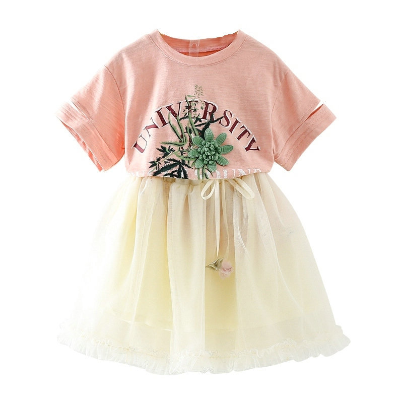 2019 Summer Girls Clothing Sets Fashion Children Flower Short Sleeve T-Shirts And Net Veil Skirt Suit Baby Girls Clothes Set, White
2019 Summer Girls Clothing Sets Fashion Children Flower Short Sleeve T-Shirts And Net Veil Skirt Suit Baby Girls Clothes Set, White