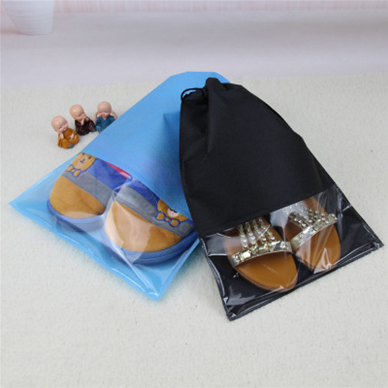 1pc Non-woven Fabric Shoe Cover Storage Finishing Bag Transparent Dustproof Travel Drawstring Shoes Pouch Case, Black
1pc Non-woven Fabric Shoe Cover Storage Finishing Bag Transparent Dustproof Travel Drawstring Shoes Pouch Case, Black