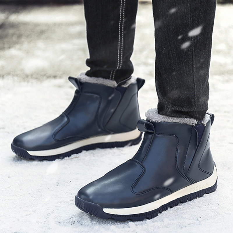 Waterproof Snow Boots Men Winter Shoes Pu Leather Men Ankle Boots Warm Plush for Cold Winter Footwear Male Booties KA1881, Blue
Waterproof Snow Boots Men Winter Shoes Pu Leather Men Ankle Boots Warm Plush for Cold Winter Footwear Male Booties KA1881, Blue