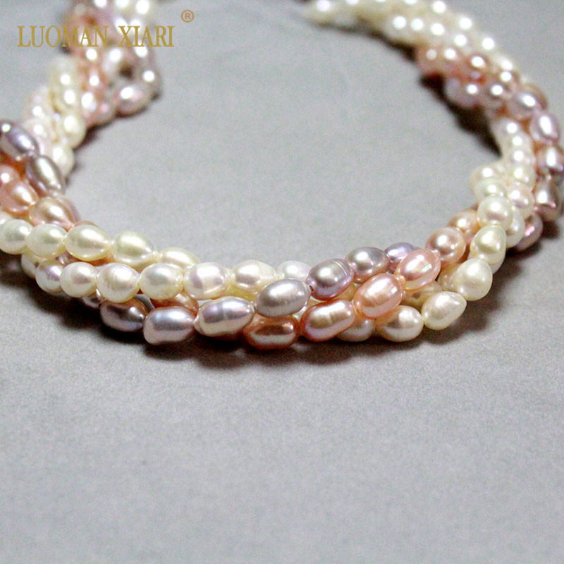 Wholesale Natural Freshwater Pearl Rice Shape Purple & White Pearl Beads For Jewelry Making DIY Bracelet Necklace 5-6mm
Wholesale Natural Freshwater Pearl Rice Shape Purple & White Pearl Beads For Jewelry Making DIY Bracelet Necklace 5-6mm
