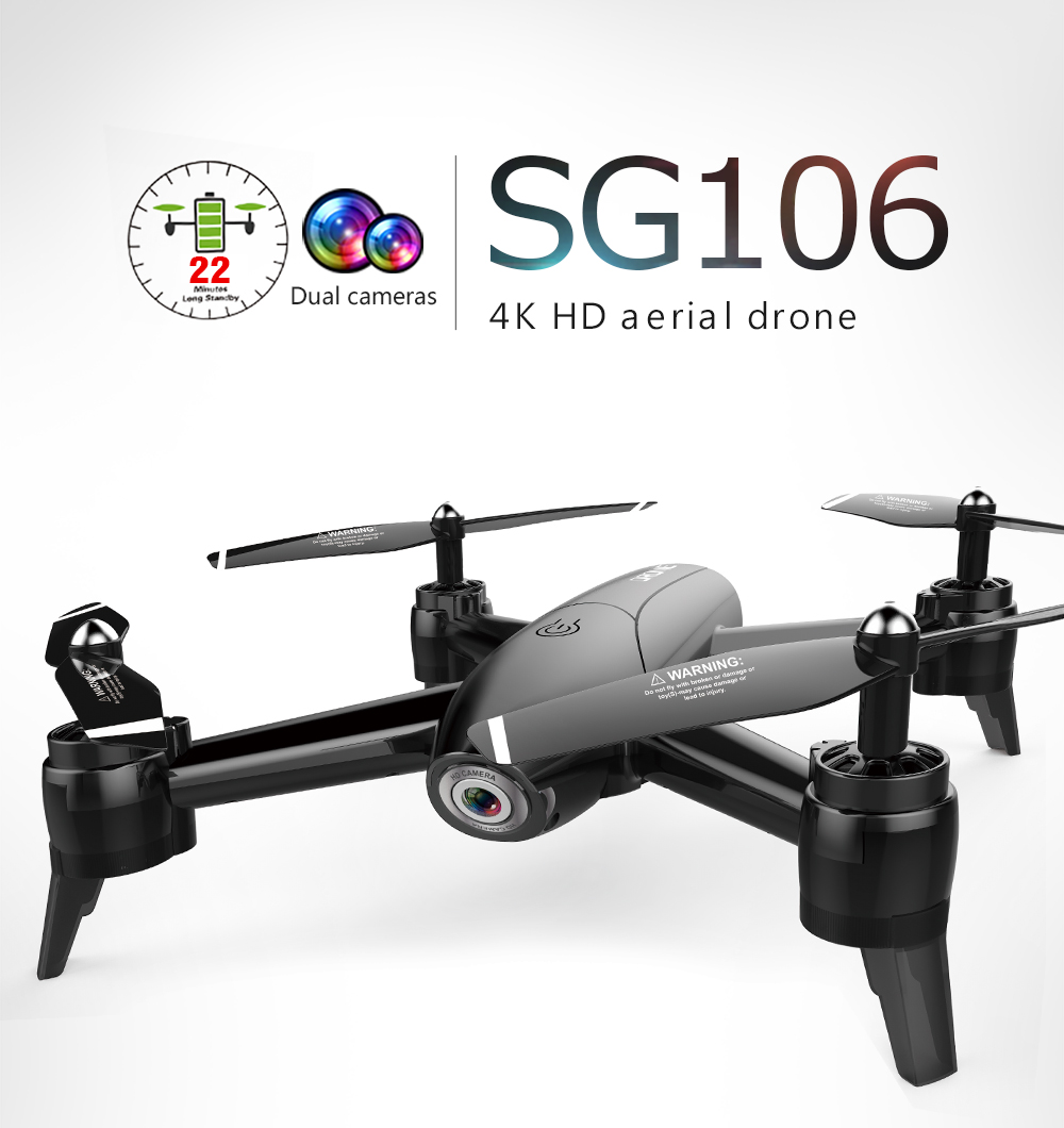 Hipac SG106 4K Drone with Camera 1080P Max 22Mins WiFi FPV Optical Flow Profissional RC Drone Quadrocopter Dron Toys Dual Camera
Hipac SG106 4K Drone with Camera 1080P Max 22Mins WiFi FPV Optical Flow Profissional RC Drone Quadrocopter Dron Toys Dual Camera