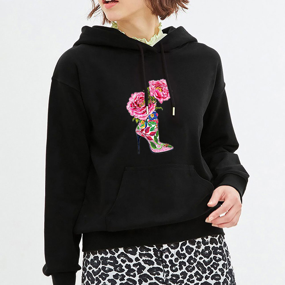 Men Hoodies Autumn DIY Fashion Flowers High-heeled Shoes Pattern Print Mens Womens Trendy Casual High Quality Pure Color Sweatshirts, Black
Men Hoodies Autumn DIY Fashion Flowers High-heeled Shoes Pattern Print Mens Womens Trendy Casual High Quality Pure Color Sweatshirts, Black